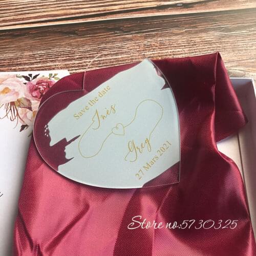 Rustic Wedding Announcement Wedding Save the Date Magnet Modern Calligraphy Save the Date Personalized Acrylic Save The Date