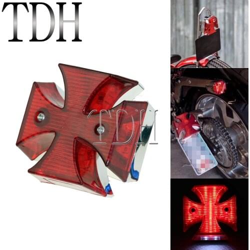 LED Universal Cafe Racer Bike Cross Rear Stop Red Light Lamp Taillight Rear Braking Light For Harley Motorcycle Accessories