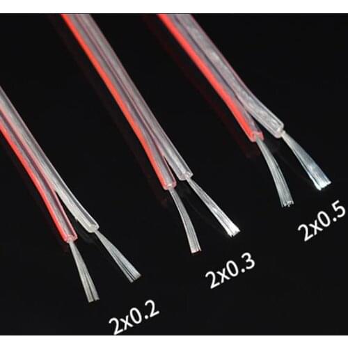 Broadcast Wire Silver Wire Tansparent Parallel Audio Wire Flexible Speaker Speaker Wire 20/22/24 AWG Double Tined Parallel Wire