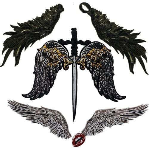 Love Heart Embroidery Fairy Angel Flower Wing Applique Patch Embellishment Clothes Sewing Supplies Badge TH1297