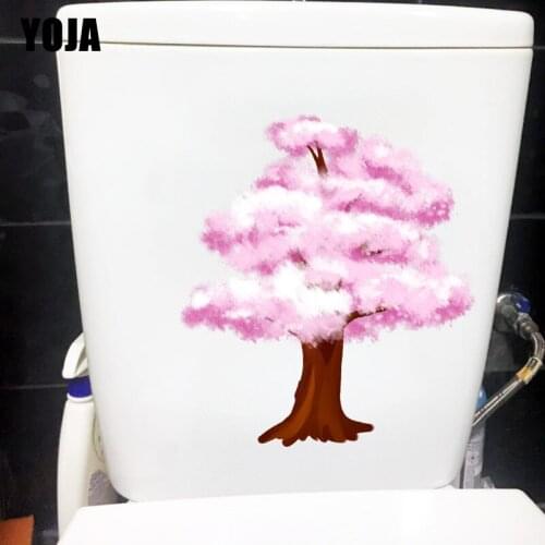 YOJA 19.3X21.4CM Fantasy Cherry Tree Girl Bedroom Wall Sticker Decal Home Bathroom Toilet Decor T1-1708