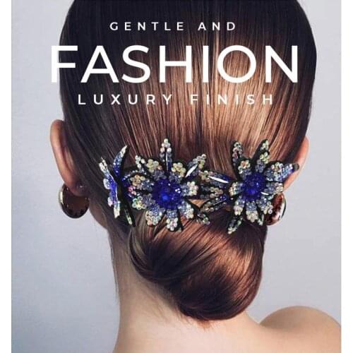 1pcs Rhinestone Hair Bun Claws Holders Cage Hair Stick Hair Accessories Crystal Hair Clips Ponytail Holder Hair Claw Large Mini