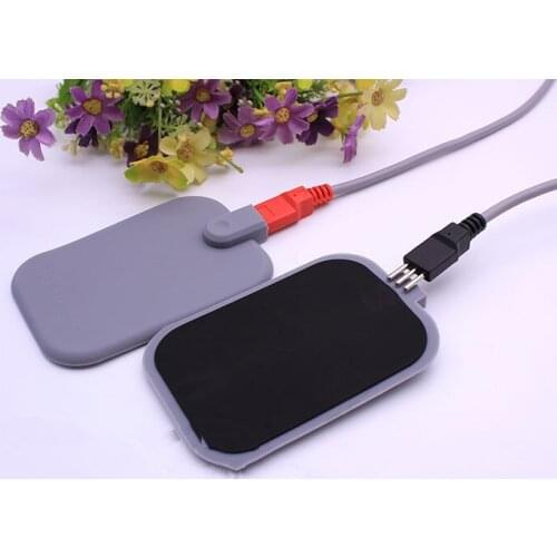 10sets/lot square electrode heat pads with cable for infrared micro current EMS electro stimulation Spa beauty device