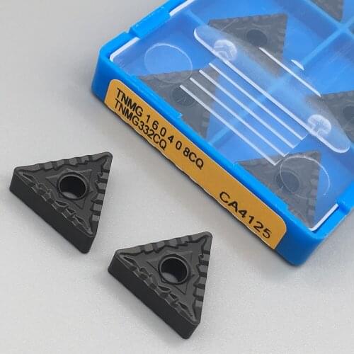 10pcs TNMG160408 CQ CA4125 High quality External Turning Tools Carbide insert Lathe cutter Tool Machining Steel Parts