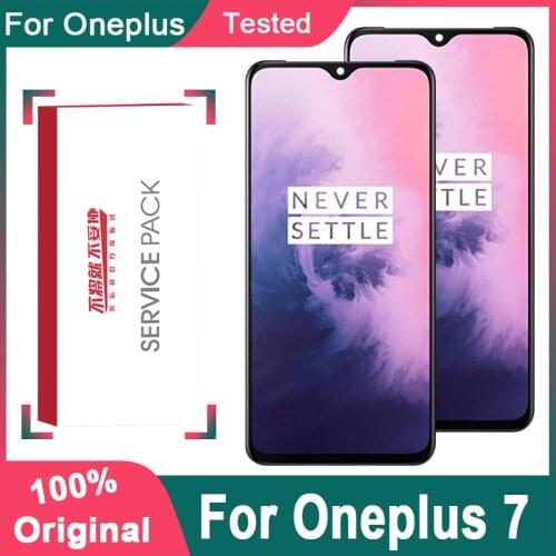 100% Original 6.41" AMOLED Display Replacement For OnePlus 7 LCD Touch Screen Digitizer Assembly For 1+7 GM1901 GM1900 GM1905