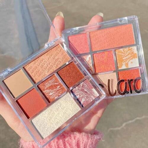 9 Colors Pigmented Eyeshadow Palette Matte Shimmer Pigmented Highlight Eye Shadow Powder Waterproof Woman Cosmetics TSLM2