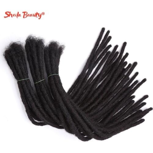 Afro Kinky Bulk Natural Human Hair Dreadlocks Braids Crochet Braiding Hair Extensions Handmade Soft Faux Locs For Women Black