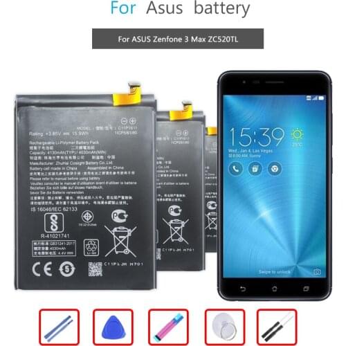 C11P1611 4130mAh Battery For ASUS Zenfone 3 Max Zenfone3 Z3 Max ZC520TL X008DB Peg For ASUS 3 X008 X008D