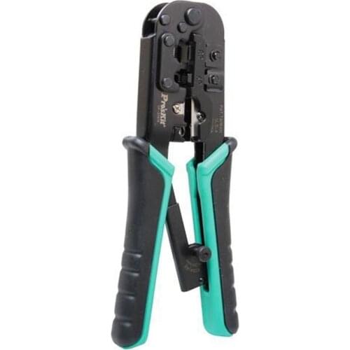 CP-376TR 4 P/6 P/8 P Telecom herramienta que prensa 190mm plastico Cable de acero