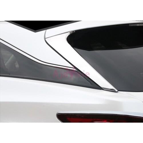 Stainless Steel Rear Window Glass Moulding Trims Car Styling 2016 2017 for Lexus RX 450h 350 270 Accessories