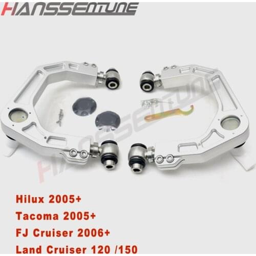 Hanssentune 4x4 Pickup Car Front Billet Aluminum Upper Control Arms For Hilux, Tacoma 2005+,FJ Cruiser, 4Runner ,LC120 LC150