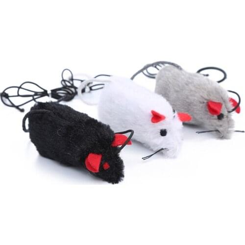 Cat Interactive Plush Mouse Toys Funny Playing Mouse Pet Toys For Kitten