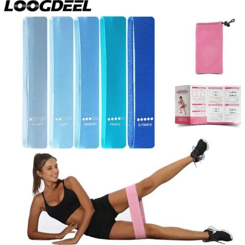 Latex Fitness Elastic Resistance Band Anti-Slip Hip Squats Booty Circle Loop Strength Workout Braided Training Yoga Expander