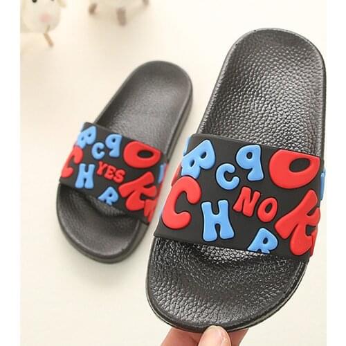 Summer Kids Slippers Baby Boys Beach Sandal Cartoon Toddler Girl Flip Flops New Indoor Soft Non-slip Children Home Bathroom Shoe