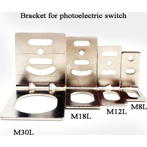 M18 M8 M12 Bracket Holder for photoelectric switch Photocell Beam sensor L type plank type