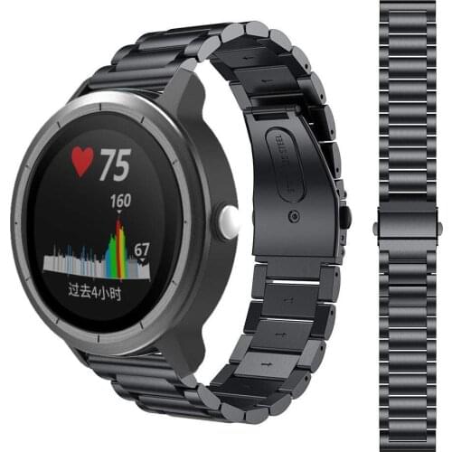 Stainless Steel Metal Strap For Garmin Vivoactive 3 Music Vivomove HR Forerunner 645/245/245M Watchband 20mm 22mm Band