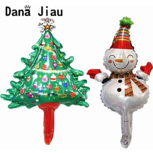 MINI Christmas Tree Snow Man Decoration Balloon Happy Year Kids Gift Party DIY Ballon Boy Santa Claus Merry Christmas Ball