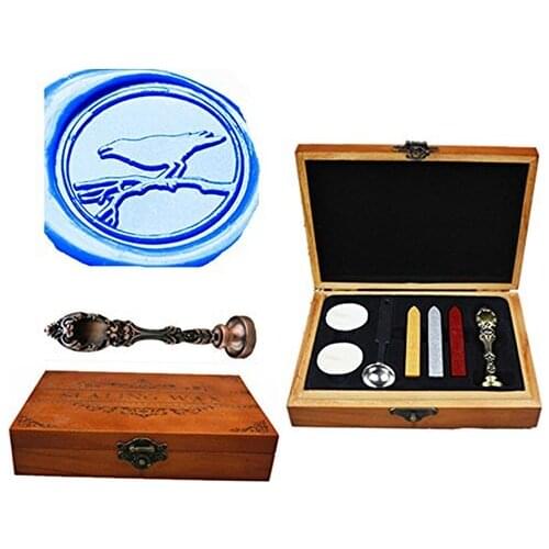 MNYR Silver Bird On Branch Wax Seal Sealing Stamp Wedding Invitation Gift Cards Stamp Vintage Metal Peacock Handle Wax Sticks St