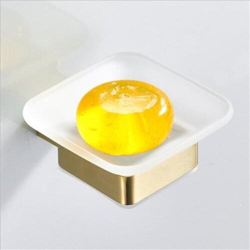 LIUYUE Bathroom Soap Dish Shelf Brushed Nickel Stainless Steel Wall Mounted Bathroom Shelf Square Wash Soap Dish Holder Hardware