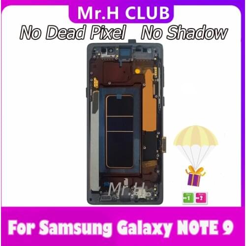 Original AMOLED Assembly With Frame for SAMSUNG GALAXY Note 9 Note9 N960S N960F N960U Touch Screen LCD Display Digitizer NO Burn