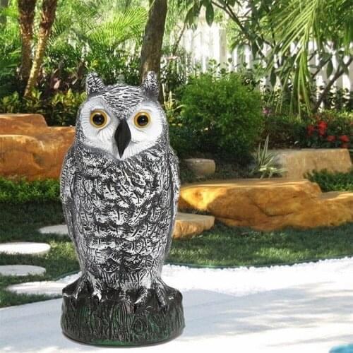 1Pc Pest Reject Fake Owl Decoy Hunting Deterrent Bird Reject Pigeon Cat Crow Scarer Repeller Pest Control For Hunting