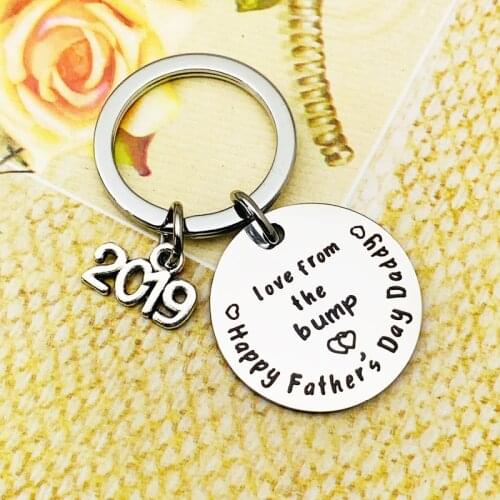 Oeinin Simple Keychain Men Love From The Bump Womens Personality Letter Color Key Chain Keychain Alloy Stainless Steel Brelok