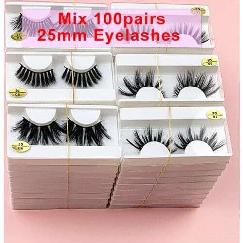 25 MM Mmink Eyelashes 140/100/50/20 10/ 5Pairs Wholesale 9D 25 MM Mink Eyelashes in Bulk faux cils Makeup,False Eye lashes