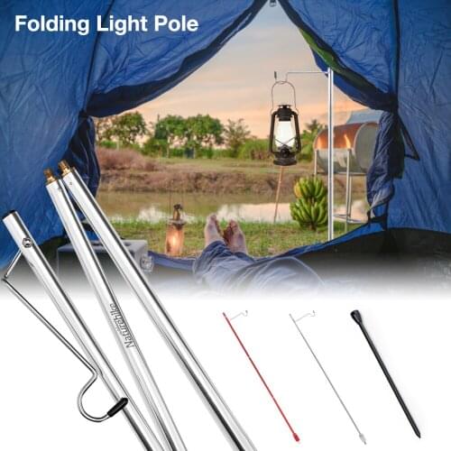Folding Lamp Pole Camping Table Light Pole Portable & Lightweight Aluminum Light Lamp Lantern Hanger For Outdoor Picnic Honest