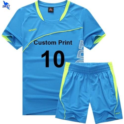 Personal Customize Adult/kids Breathable Soccer Set 2019 2020 Soccer Jerseys Uniforms Suit Children Football Kit Shirt Tracksuit