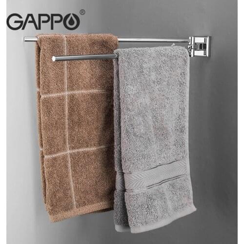 GAPPO Stainless Steel Towel Rack Shower Shelf Wall Mounted Towel Holder Bathroom Shelf Pendant Towel Bar hand towel holder