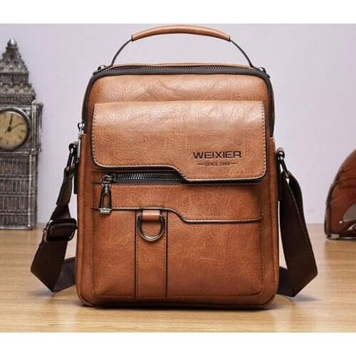 Made Of Tote Bags Leather Crossbody Messenger Shoulder Bag Men Business Tote Handbag Travel Casual Male Bags