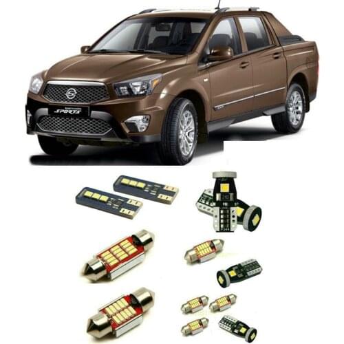 Led interior lights For SSANGYONG korando sports 10pc Led Lights For Cars lighting kit automotive bulbs Canbus