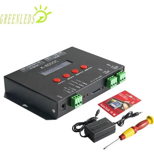DMX512 LED Pixel RGB Color K-8000C Controller DC5-24V Full Color Controller with High Quality 3 Years Warranties