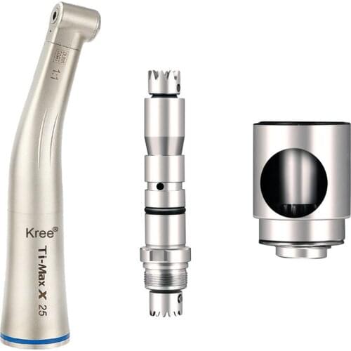 Ti-Max X25L Dental 1:1 Ratio Fiber Optic Contra Angle Low Speed Handpiece Blue Ring Turbine Spare parts middle gear cartridge