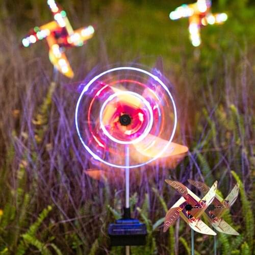 Solar Lamp Outdoor 2 Pieces 32LED Windmill Waterproof Solar Lights For House Garden Decoration Windmill Outdoor Solar Led Light