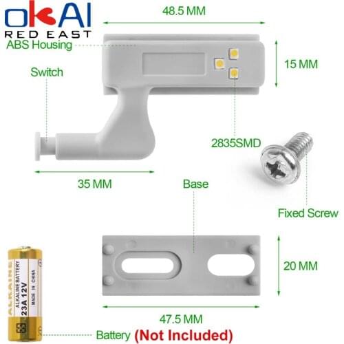 10pcs LED Inner Hinge Lamp Under Cabinet Lights Universal Wardrobe Cupboard Sensor Lights for Bedroom Kitchen Closet Night Lamp