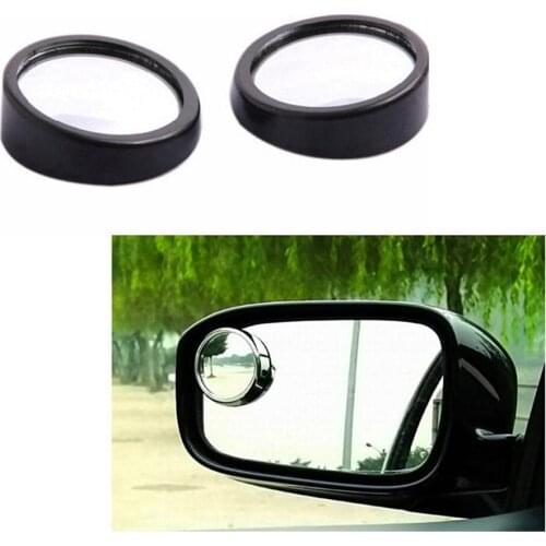 1Pair Car Adjustable Rearview Blind Spot Side Rear View Convex Wide Angle Mirror