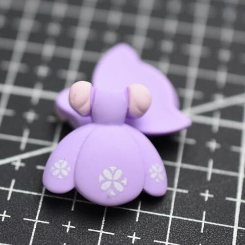 1pcs/lot resin flat back Simulation purple Princess skirt 19mm Cabochons Scrapbooking Hair Bow Center DIY Christmas decration