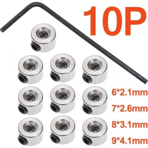 10PCS Wheel Collar 6x2.1mm 7x2.6mm 8x3.1mm 9x4.1mm Aeromodelling RC Airplane Parts Landing Gear Stopper Set