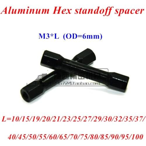 10pcs M3 Aluminum Standoff Hex Spacer column stud for Multirotor RC FPV M3*10/15/20/25/30/35/40/45/50/55/60/65/70/75/80/90/100mm