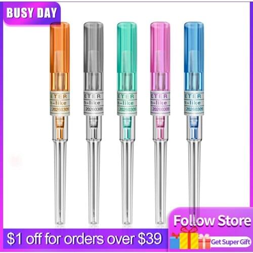 Disposable Body Piercing Needles 10PCS 14G 16G 18G 20G 22G Ear Nose Sterile Surgical Steel Catheter Tattoo Piercing Needle