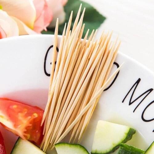200PCS/bag Bamboo Toothpicks Fruit Bamboo Stick Disposable Toothpicks Natural Fruit Home Restaurant Care Tool Tooth Picker