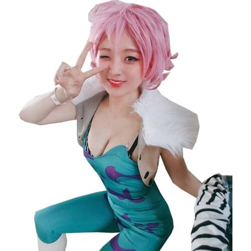 2018 Boku no Hero Academia Mina Ashido Cosplay Costume My Hero Academia Battle Suit With Hair Wigs
