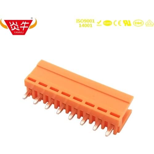 3.96mm HT396V 3.96 2P ~ 12P PCB CONNECTOR PLUG-IN TEMINAL BLOCK 15EDGVC 2PIN ~ 12PIN ORANGE WIRING TERMINAL PHOENIX CONTACT KEFA