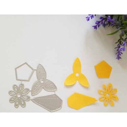 4pcs Flowers and Leaves Dies Cut for DIY Scrapbook Album Paper Craft Cutting Dies Creative Stencil Stamps Dies