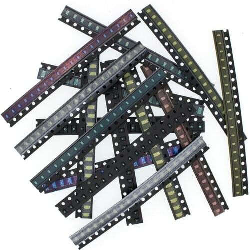 5 x 20pcs/Color=100pcs 1206 0805 0603 Red/Green/Blue/White/Yellow SMD LED kit Electronic components