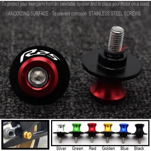 Motorcycle Accessories CNC Aluminum M6 Swingarm Spools Slider Stand Screw For Yamaha YZF-R25 YZFR25 2014 2015 2016 2017