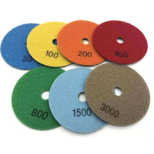3" 4" 5" 6" 7" Dry Diamond Polishing Pads Resin Grinding Disc Granite Concrete Marble Stone