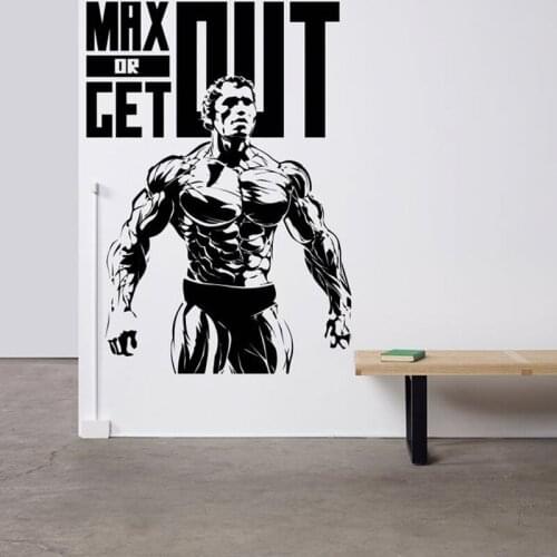 Arnold schwarzenegger Crossfit Fitness Club vinyl sticker Gym Logo Sport Barbell Workout Motivation Muscle Training Decor A741