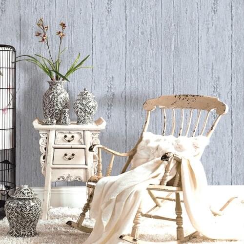 Beibehang Scandinavian vintage nostalgia old wood grain wallpaper Bar Cafe clothing store background walls striped 3d wallpaper